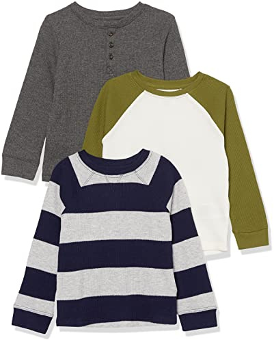 Amazon Essentials Jungen Langärmeliges, gestricktes Thermo-T-Shirt