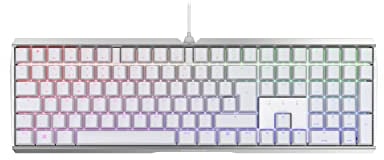 CHERRY MX BOARD 3.0 S, kabelgebundene Gaming-Tastatur mit RGB-Beleuchtung, Deutsches Layout (QWERTZ), MX BROWN Switches, Weiß