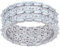 Damen-Ring aus 925er-Sterlingsilber, Baguette-Zirkonia, künstlicher Diamant, Größe 8, Schmuck für Frauen, One Size, Cubic Zirkonia Metall Zirkonia Edelstein Metall:, Zirkon