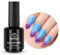 Beetles Gel Polish 15mL Midnight Purple Dark Blue Glitter Color Changing Temperature Change Gel Nail Polish Manicure DIY Nail Art Gel Soak Off UV LED Nail Lamp