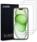 SALMERB [3 Pack iPhone 15 Plus Screen Protector, Screen Glass Protector 9H Hardness Tempered Glass Film Anti-Scratch/Fingerprint Zero Bubble-Ultra-clear 99.99%