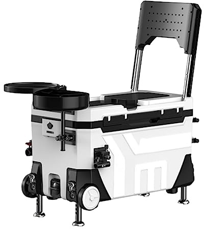 35L Insulated Fishing Box with Wheels - Portable Fishing Box with Hidden Backrest, Refrigerated and Fresh, Perfect for Fishing Drying and Storage
