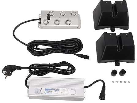 HEEPDD Teich-Ultraschall-Nebelmaschine, 6 Köpfe, Wasserdichter Zerstäuber, 250 W, Luftbefeuchter, Nebelmaschine, Zerstäubungsplatte, Ultraschall-Teichnebelmaschine für (EU-Stecker 220 V)