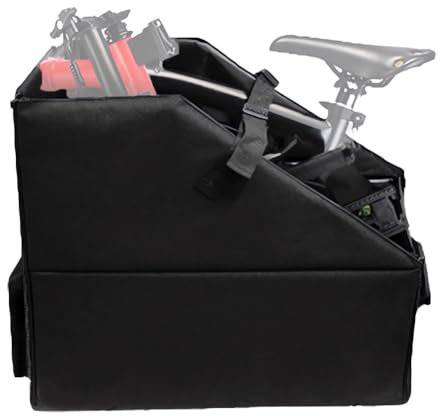 QUTBAG Folding Bike Carry Bag, Car Trunk Storage Bag for Folding Bike, Collapsible Carrying Transport Bicycle Storage Box for Trifold Folding Bike withoutCover