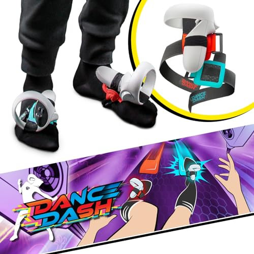 Rebuff Reality Trackstraps + Dance Dash Steam Game Key, VR Dancing Game, Meta Quest Game (Meta Quest Trackstraps without Game key)