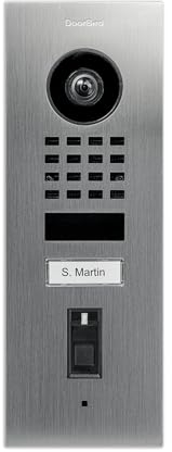 DoorBird D1101FV Fingerprint 50 Unterputz IP Video Türstation | Video-Türsprechanlage mit 1 Ruftaste, Fingerabdruckleser, WLAN, Bluetooth, HD-Video, Bewegungssensor, in Edelstahl V2A