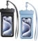 TUSEASY Pochette Étanche Smartphone [Lot de 2] IPX8 Coque pour Aller sous l'eau, Protege Protection Téléphone Eau pour iPhone 15 14 13 12 Pro Max Plus Samsung S23 S22 S21 Ultra, Jusqu'ą 7''