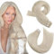 Moresoo Invisible Tape in Extensions Echthaar Blond Tape Extensions Blond Echthaar Extensions Tape Klebe Extensions Unsichtbares 30 cm 20 Stück 30g/Pack #60