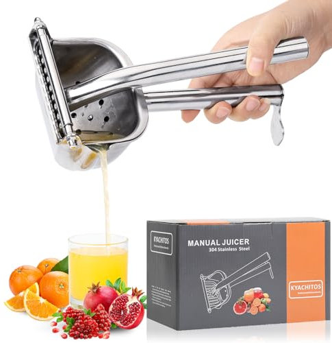 KYACHITOS Saftpresse für Zitrusfrüchte, Orange, Zitrone und andere Früchte aus lebensmittelechtem Edelstahl 304, langlebig