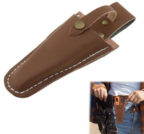 CZN Funda De Tijera De Jardinería, Funda De Piel Sintética Para Exteriores, Herramienta De Funda Con Hebilla Para Tijeras De Podar, Tijeras De Podar, Tijeras