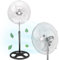 SNOWDANCE - Ventilador de Pie 80W Industrial con Altura Ajustable y Oscilación - Diseño Clásico y Duradero para Hogar y Oficina