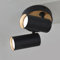 Ougrles Deckenlampe Schwarz Holz, Schwenkbar Strahler Vintage Deckenstrahler 2 Flammig Metall, Drehbare Gu10 Spot Deckenleuchte Modern für Wohnzimmer,Küche,Kleine Räume,Flur,Galerie,Bar,Geschäfte
