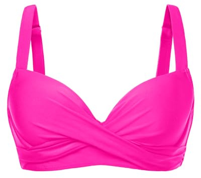 Aqua Eve Women's Twist Front Underwire Balconette Bikini Top (Pack of 1)