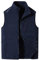 Fowjknww Gilet polaire pour homme - Couleur unie - Léger - Sans manches - Coupe-vent - Chaud - Doublé - Gilet d'hiver - Veste d'extérieur Softshell - Gilet de pêche - Coupe ajustée, Marine, 5XL