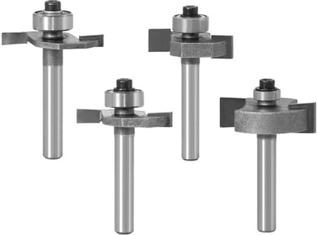 4pcs 6mm Shank T Type Biscuit Joint Slot Cutter Jointing/Slotting Router Bit Cutter Wood Working Bits