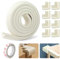 9 Pcs Baby Proofing Edge Protector 8 Foam Corner Protectors,2m L Shape Foam Edge Protectors Foam Safety Strip For Kids White Child Safety Table Edge Guards For Coffee Table Fireplace Radiator Desk