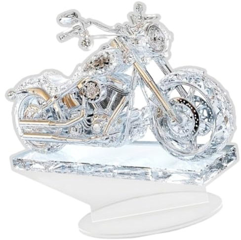 Keuyeo Kristall Motorrad Ornament Statue Crysta Motorrad Figur Ornament Kreative Glas Ornamente Für Desktop Dekoration