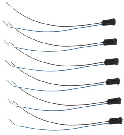 OSALADI 6 Piezas Alambre de lámpara de la mini bombilla y casquillo enchufes LED portalámparas de tornillo casquillo de bombilla g4 base de el plastico Black