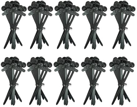 100 pcs Himtop Nylon Universal Cable Tie Buckle, Heavy Duty Self-Locking Nylon Zip Ties Holder,for Quick Fastening, Automotive Repair and Daily Use