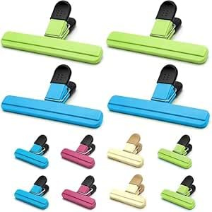 Clip per Cibo Sacchetti,12 Pezzi Clip di Tenuta Colorful Clip di Chiusura in Plastica Mollette Alimenti Chiudi Sacchetti per Snack Caffè Caramelle