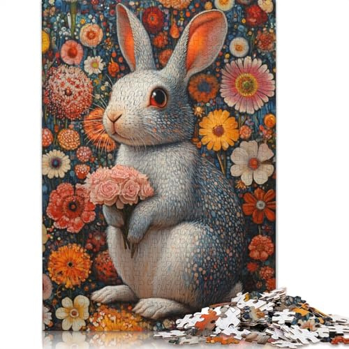 Puzzle 1000 Teile für Erwachsene, Osterhasen, Pappe, Familien-Dekoration, 1000 Teile (38 x 26 cm)