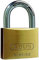 ABUS Candado de latón 65/50 - Cerradura para sótanos, taquillas y mucho más - Cuerpo de la cerradura de latón - Grillete de acero endurecido - Nivel de seguridad 6