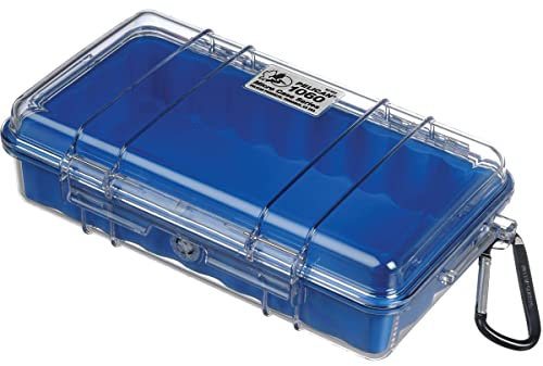 Pelican 1060 Micro Case - for iPhone, Cell Phone, GoPro, Camera, and More (Blue/Clear)