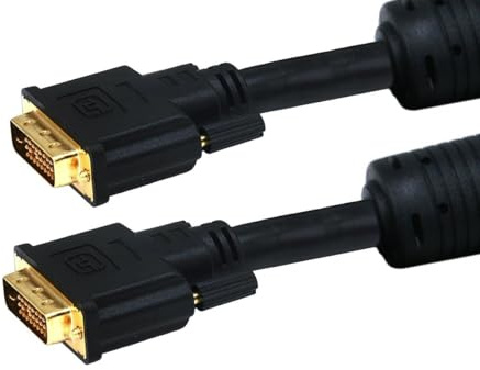 Monoprice 102408 DVI-D-Kabel, 1,8 m, 28 AWG, CL2, Dual-Link, DVI-D-Kabel, Schwarz