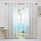 ESLIR Gardinen mit Ösen Vorhänge Ausbrenner Fensterschal Transparent Ösenschal mit Ranken Muster Weiß BxH BxH 140x245cm1 Stück