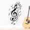 GRAZDesign Wandtattoo Musik Wohnzimmer Jugendzimmer Musikraum | Wandaufkleber Notenschlüßel - 67x40cm / 010 weiss
