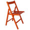 Aranaz | Silla Plegable | Diseño Moderno | Sillas Plegables y Ligeras para Exterior, Jardín o Terraza | Sillón con Reposabrazos y Respaldo | Asiento de Playa | Madera de Haya | Naranja | 43x47x79 cm