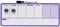 Nobo Mini Magnetic Whiteboard Weekly Planner, Dry Wipe, Wall Mountable, 2 Tone Design, Integrated Pen Clip, Includes Pen & Magnets, 360 x 140 mm, Purple, 1904048