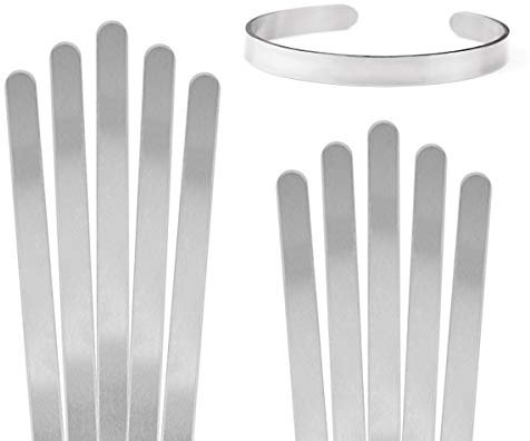 ImpressArt 3/8 by 6 Soft Strike 14 Gauge Aluminum Bracelet Stamping Blanks-10 Blanks