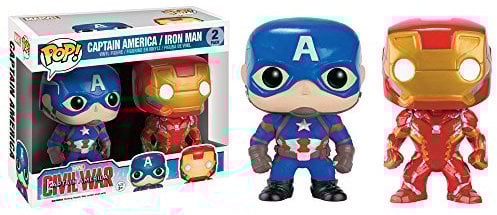 Funko 023561 Pop Marvel: Civil War Captain America/Iron Man 2 Pack 2 Vinyl Figure