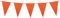 Boland 74756 - Wimpelkette Orange, Länge 10 Meter, Fahnenkette, Kunststoffgirlande, Hängedekoration, Karneval, Mottoparty, Geburtstag, Kindergarten, Disco