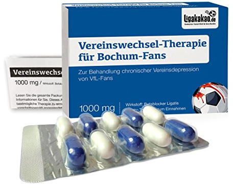 Alles für Bochum-Fans by Ligakakao.de Bochum Fanartikel Geschenk geldbörse ist jetzt VEREINSWECHSEL-Therapie Portemonnaie Herren Geldbeutel Wallet Leder