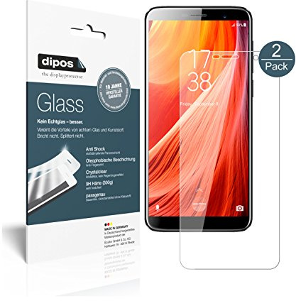 dipos 2x Displayschutzfolie 9H klar für HOMTOM S7