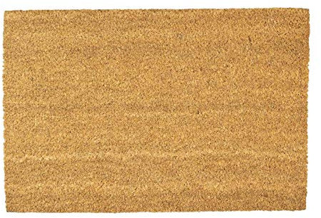 Nicola Spring Coir Door Mats - 60 x 40cm - Classic - Pack of 2 - Decorative Indoor Front Door Floor Mat Entry Dirt Trapper Rug Outdoor Boot Scraper Non Slip Backing Doormat