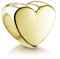 MATERIA Damen Beads Herz Gold - Charms Anhänger Silber 925 vergoldet Liebe Schmuck für Armband #659