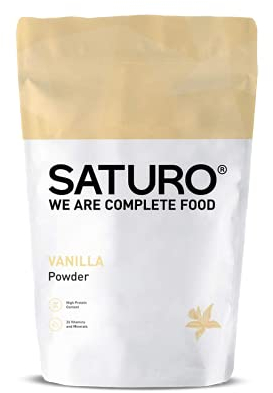 Saturo Mahlzeitersatz Shake Vanille | Proteinpulver Mit 25g Vegan Protein & 26 Wertvollen Nährstoffen | 1,4kg