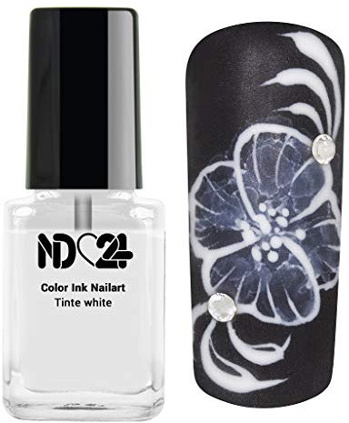Color Ink Nail Art Tinte Weiss Marmor-Look - Made in Germany - 12ml