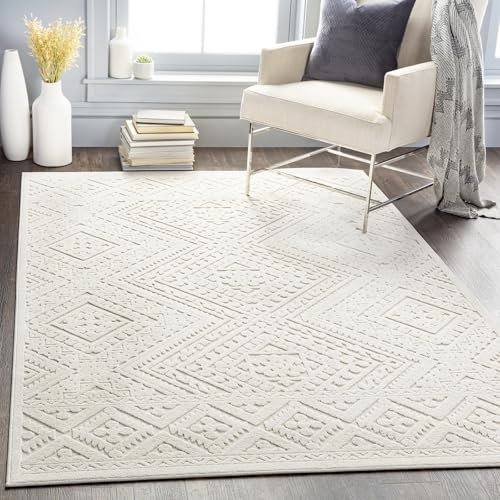Livabliss Acerno Indoor Outdoor Rug - Large Boho Rugs for Living Room 200x275 cm Dining, Kitchen Carpet, Patterned Neutral and Coloured Rugs, Waterproof, Stain Durable - Beige