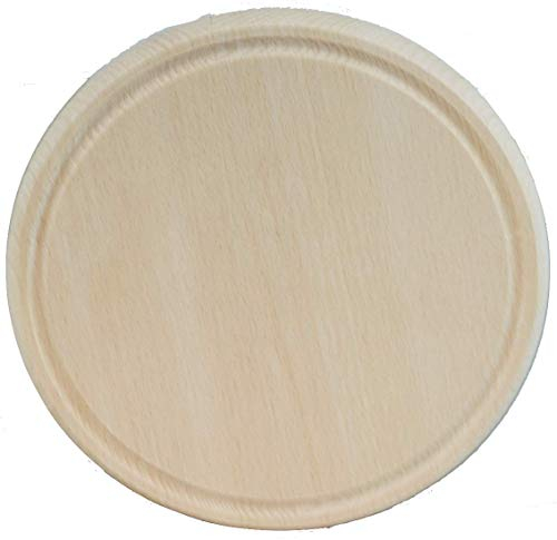 LoranShop Tagliere Rotondo in Legno di Faggio Diametro 20 cm. Utilizzabile Come Vassoio in Legno, sottopiatto o sottopentola. Robusto e Resistente.