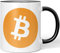 JUNIWORDS Tasse, Bitcoin Logo Symbol (1000272), Wähle Farbe, Schwarz