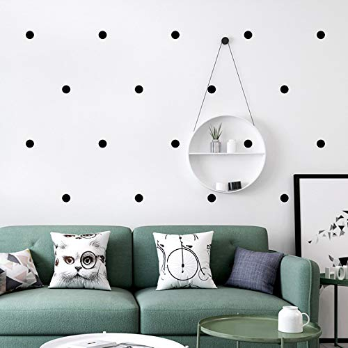 Vlies-Tapete mit geometrischen schwarzen weißen Punkten, modern, Wohnzimmer, TV-Hintergrund, Wand, 52 cm B x 100 cm L, nicht geklebt