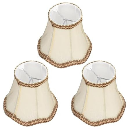 Piccoli paralumi a clip sulla lampadina, Set di 3 Paralume vintage in tessuto per la Decorazione Della Casa per Lampada da Tavolo