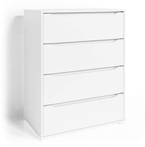 Vicco cassettiera per camera da letto Ruben, Bianco, 80 x 102 cm