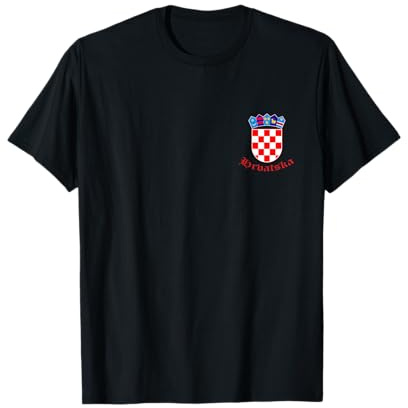 Kroatien Hrvatska T-Shirt mit Wappen für Herren Damen Kinder T-Shirt