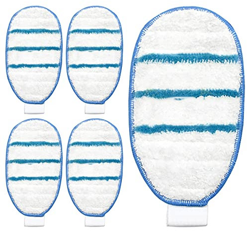 WANGCL Lot de 5 tampons de nettoyage lavables en microfibre pour balai vapeur Black Decker FSM1610 1630 CL30