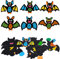 LAMEK 12 Fledermaus Bastelsets für Kinder Halloween Kreativsets zum Basteln Kreative Kunsthandwerk Bastelhandwerk mit Moosgummi Aufkleber Hängende Deko für Jungen Mädchen Halloween